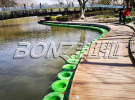 常州紅梅公園六邊浮筒防撞案例
